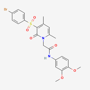 2-(3-((4-bromophenyl)sulfonyl)-4,6-dimethyl-2-oxopyridin-1(2H)-yl)-N-(3,4-dimethoxyphenyl)acetamide