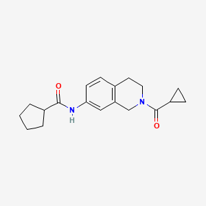 N-(2-(cyclopropanecarbonyl)-1,2,3,4-tetrahydroisoquinolin-7-yl)cyclopentanecarboxamide