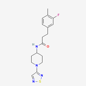 N-(1-(1,2,5-thiadiazol-3-yl)piperidin-4-yl)-3-(3-fluoro-4-methylphenyl)propanamide