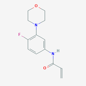 molecular formula C13H15FN2O2 B2756350 N-(4-Fluoro-3-morpholin-4-ylphenyl)prop-2-enamide CAS No. 2196446-86-1