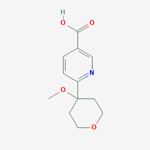 6-(4-Methoxyoxan-4-yl)pyridine-3-carboxylic acid