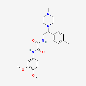 N1-(3,4-dimethoxyphenyl)-N2-(2-(4-methylpiperazin-1-yl)-2-(p-tolyl)ethyl)oxalamide
