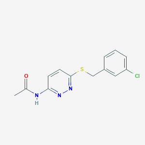 N-(6-((3-chlorobenzyl)thio)pyridazin-3-yl)acetamide