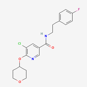 5-chloro-N-(4-fluorophenethyl)-6-((tetrahydro-2H-pyran-4-yl)oxy)nicotinamide