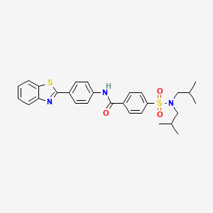 N-(4-(benzo[d]thiazol-2-yl)phenyl)-4-(N,N-diisobutylsulfamoyl)benzamide