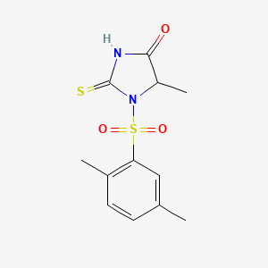 1-((2,5-Dimethylphenyl)sulfonyl)-5-methyl-2-thioxoimidazolidin-4-one
