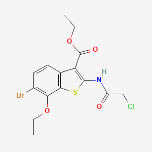 Ethyl 6-bromo-2-[(chloroacetyl)amino]-7-ethoxy-1-benzothiophene-3-carboxylate