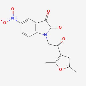 1-(2-(2,5-Dimethylfuran-3-yl)-2-oxoethyl)-5-nitroindoline-2,3-dione