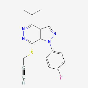 1-(4-fluorophenyl)-4-isopropyl-7-(prop-2-yn-1-ylthio)-1H-pyrazolo[3,4-d]pyridazine