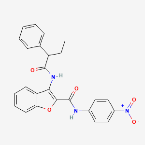N-(4-nitrophenyl)-3-(2-phenylbutanamido)benzofuran-2-carboxamide