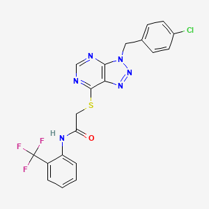 2-((3-(4-chlorobenzyl)-3H-[1,2,3]triazolo[4,5-d]pyrimidin-7-yl)thio)-N-(2-(trifluoromethyl)phenyl)acetamide