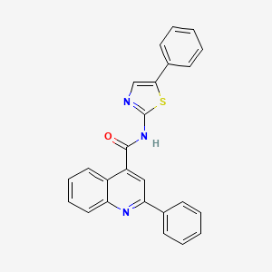 2-phenyl-N-(5-phenyl-1,3-thiazol-2-yl)quinoline-4-carboxamide