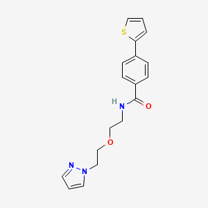 N-(2-(2-(1H-pyrazol-1-yl)ethoxy)ethyl)-4-(thiophen-2-yl)benzamide