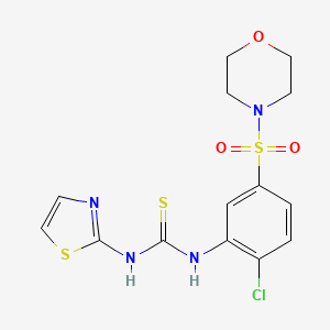 1-(2-Chloro-5-morpholin-4-ylsulfonylphenyl)-3-(1,3-thiazol-2-yl)thiourea