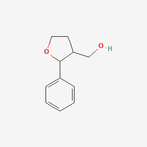 molecular formula C11H14O2 B2756436 (2-苯基氧杂环戊-3-基)甲醇 CAS No. 1525526-13-9