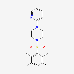 molecular formula C19H25N3O2S B2756438 1-(吡啶-2-基)-4-((2,3,5,6-四甲基苯基)磺酰基)哌嗪 CAS No. 670270-54-9