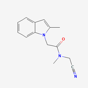molecular formula C14H15N3O B2756459 N-(cyanomethyl)-N-methyl-2-(2-methyl-1H-indol-1-yl)acetamide CAS No. 1311517-13-1