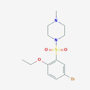 molecular formula C13H19BrN2O3S B275646 1-(5-Bromo-2-ethoxyphenyl)sulfonyl-4-methylpiperazine 