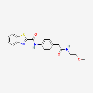 N-(4-(2-((2-methoxyethyl)amino)-2-oxoethyl)phenyl)benzo[d]thiazole-2-carboxamide