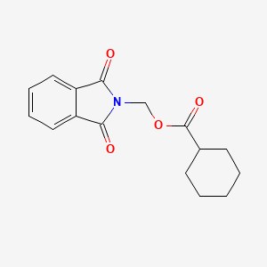 molecular formula C16H17NO4 B2756471 (1,3-Dioxoisoindolin-2-yl)methyl cyclohexanecarboxylate CAS No. 351518-73-5