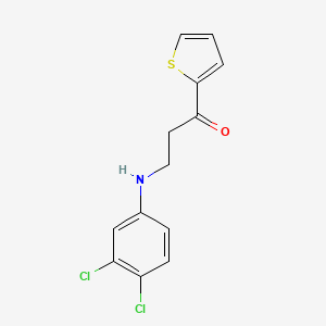molecular formula C13H11Cl2NOS B2756475 3-(3,4-Dichloroanilino)-1-(2-thienyl)-1-propanone CAS No. 93523-13-8