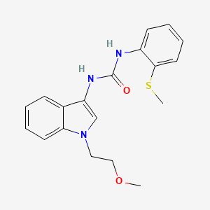 molecular formula C19H21N3O2S B2756476 1-(1-(2-methoxyethyl)-1H-indol-3-yl)-3-(2-(methylthio)phenyl)urea CAS No. 941908-97-0