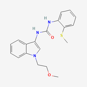 molecular formula C19H21N3O2S B2756476 1-(1-(2-甲氧基乙基)-1H-吲哚-3-基)-3-(2-(甲硫基)苯基)脲 CAS No. 941908-97-0