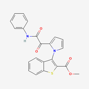 methyl 3-[2-(2-anilino-2-oxoacetyl)-1H-pyrrol-1-yl]-1-benzothiophene-2-carboxylate