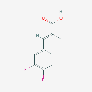 molecular formula C10H8F2O2 B2756480 3-(3,4-Difluorophenyl)-2-methylacrylic acid CAS No. 32004-55-0