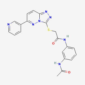 molecular formula C20H17N7O2S B2756511 N-(3-acetamidophenyl)-2-((6-(pyridin-3-yl)-[1,2,4]triazolo[4,3-b]pyridazin-3-yl)thio)acetamide CAS No. 894057-87-5