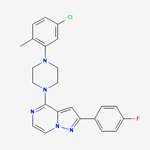 molecular formula C23H21ClFN5 B2756514 4-[[4-(甲氧羰基氨基)苯基]磺酰氨基]苯甲酸 CAS No. 1115318-23-4