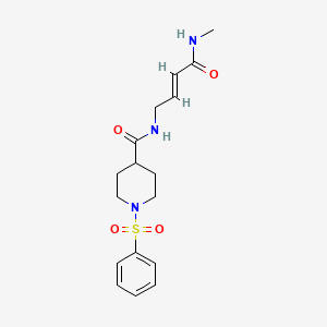 (2E)-4-{[1-(benzenesulfonyl)piperidin-4-yl]formamido}-N-methylbut-2-enamide