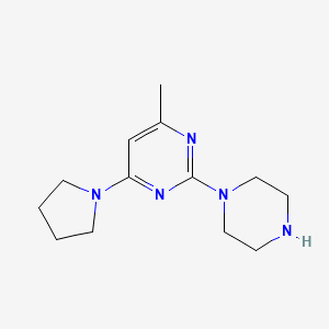 4-Methyl-2-(piperazin-1-yl)-6-(pyrrolidin-1-yl)pyrimidine