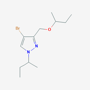 molecular formula C12H21BrN2O B2756519 4-bromo-3-(sec-butoxymethyl)-1-sec-butyl-1H-pyrazole CAS No. 1856031-37-2