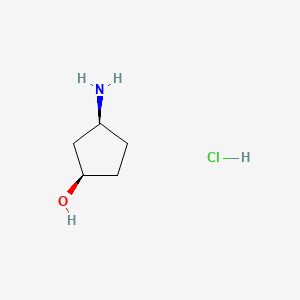 molecular formula C5H12ClNO B2756520 (1r,3s)-3-Aminocyclopentanol hydrochloride CAS No. 1279032-31-3; 1284248-73-2