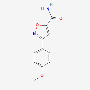 molecular formula C11H10N2O3 B2756524 3-(4-甲氧基苯基)异噁唑-5-甲酰胺 CAS No. 370850-34-3