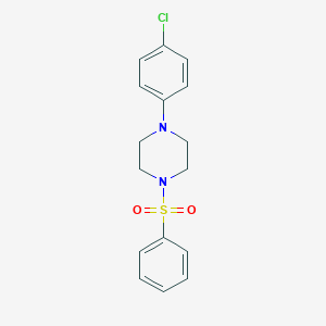 molecular formula C16H17ClN2O2S B275654 1-(Benzenesulfonyl)-4-(4-chlorophenyl)piperazine 