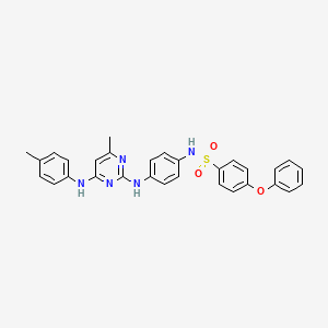 N-(4-((4-methyl-6-(p-tolylamino)pyrimidin-2-yl)amino)phenyl)-4-phenoxybenzenesulfonamide