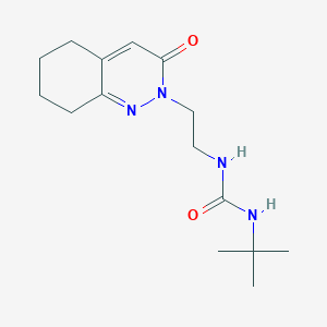 molecular formula C15H24N4O2 B2756546 1-(tert-butyl)-3-(2-(3-oxo-5,6,7,8-tetrahydrocinnolin-2(3H)-yl)ethyl)urea CAS No. 2097857-10-6