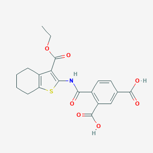 4-{[3-(Ethoxycarbonyl)-4,5,6,7-tetrahydro-1-benzothiophen-2-yl]carbamoyl}benzene-1,3-dicarboxylic acid