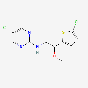 5-Chloro-N-[2-(5-chlorothiophen-2-yl)-2-methoxyethyl]pyrimidin-2-amine