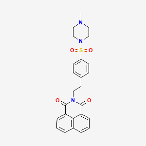 molecular formula C25H25N3O4S B2756571 2-(2-{4-[(4-methylpiperazin-1-yl)sulfonyl]phenyl}ethyl)-1H-benzo[de]isoquinoline-1,3(2H)-dione CAS No. 887220-76-0