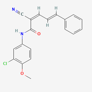 molecular formula C19H15ClN2O2 B2756580 (2Z,4E)-N-(3-chloro-4-methoxyphenyl)-2-cyano-5-phenylpenta-2,4-dienamide CAS No. 1223867-42-2