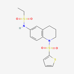N-(1-thiophen-2-ylsulfonyl-3,4-dihydro-2H-quinolin-6-yl)ethanesulfonamide
