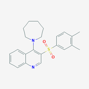 4-(Azepan-1-yl)-3-(3,4-dimethylphenyl)sulfonylquinoline