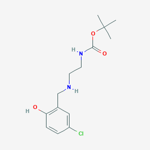 molecular formula C14H21ClN2O3 B2756589 叔丁基 {2-[(5-氯-2-羟基苯甲基)氨基]乙基}氨基甲酸酯 CAS No. 1875345-98-4