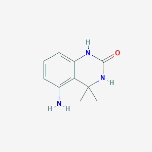 molecular formula C10H13N3O B2756590 5-Amino-4,4-dimethyl-1,2,3,4-tetrahydroquinazolin-2-one CAS No. 2166908-37-6