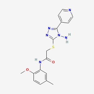 2-((4-amino-5-(pyridin-4-yl)-4H-1,2,4-triazol-3-yl)thio)-N-(2-methoxy-5-methylphenyl)acetamide