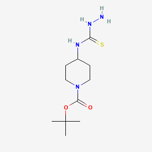 molecular formula C11H22N4O2S B2756594 Tert-butyl 4-(aminocarbamothioylamino)piperidine-1-carboxylate CAS No. 1897880-15-7