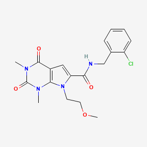 N-(2-chlorobenzyl)-7-(2-methoxyethyl)-1,3-dimethyl-2,4-dioxo-2,3,4,7-tetrahydro-1H-pyrrolo[2,3-d]pyrimidine-6-carboxamide